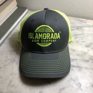 NEW Islamorada Beer Company Gray and Neon Green Cap Unisex men’s women’s Trucker